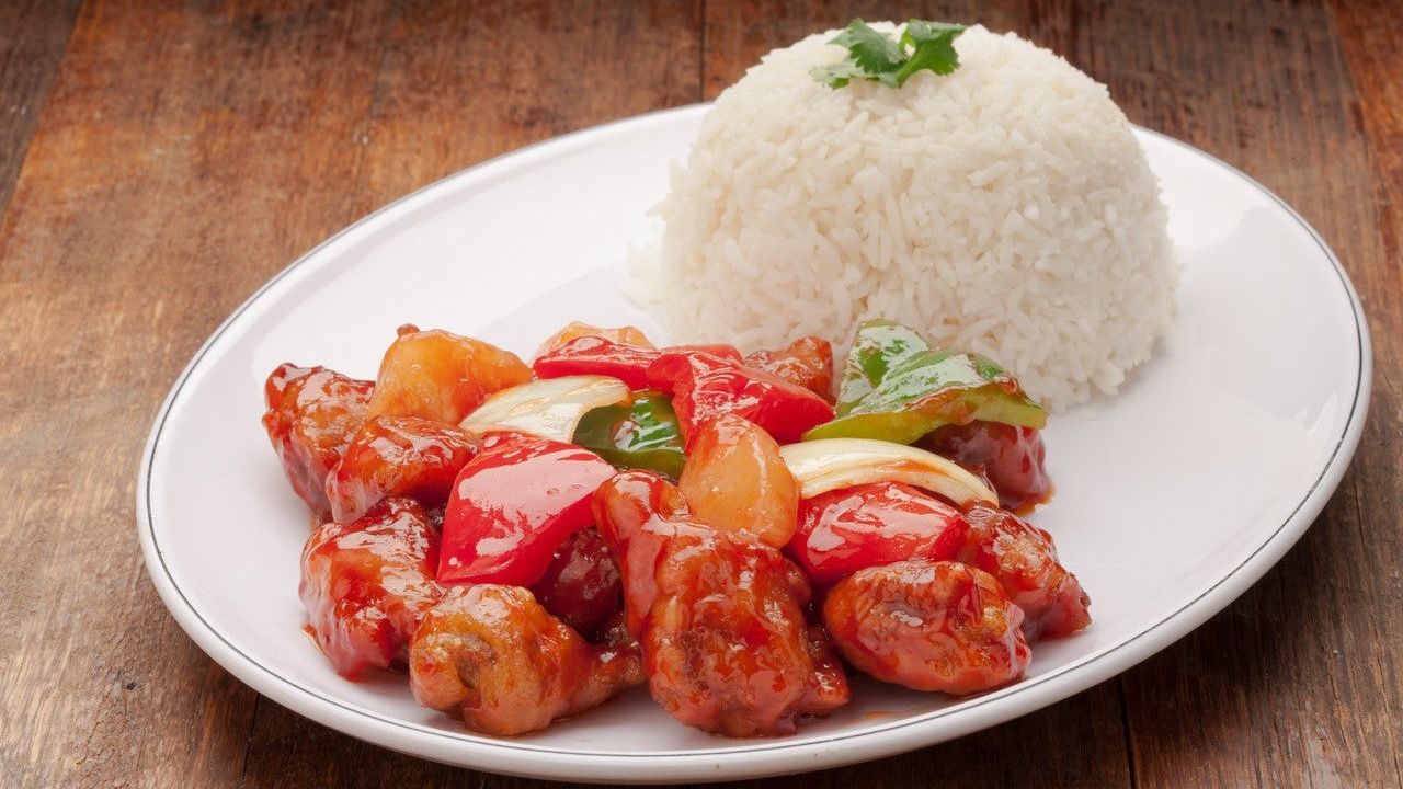 Sweet and Sour Pork with Rice
