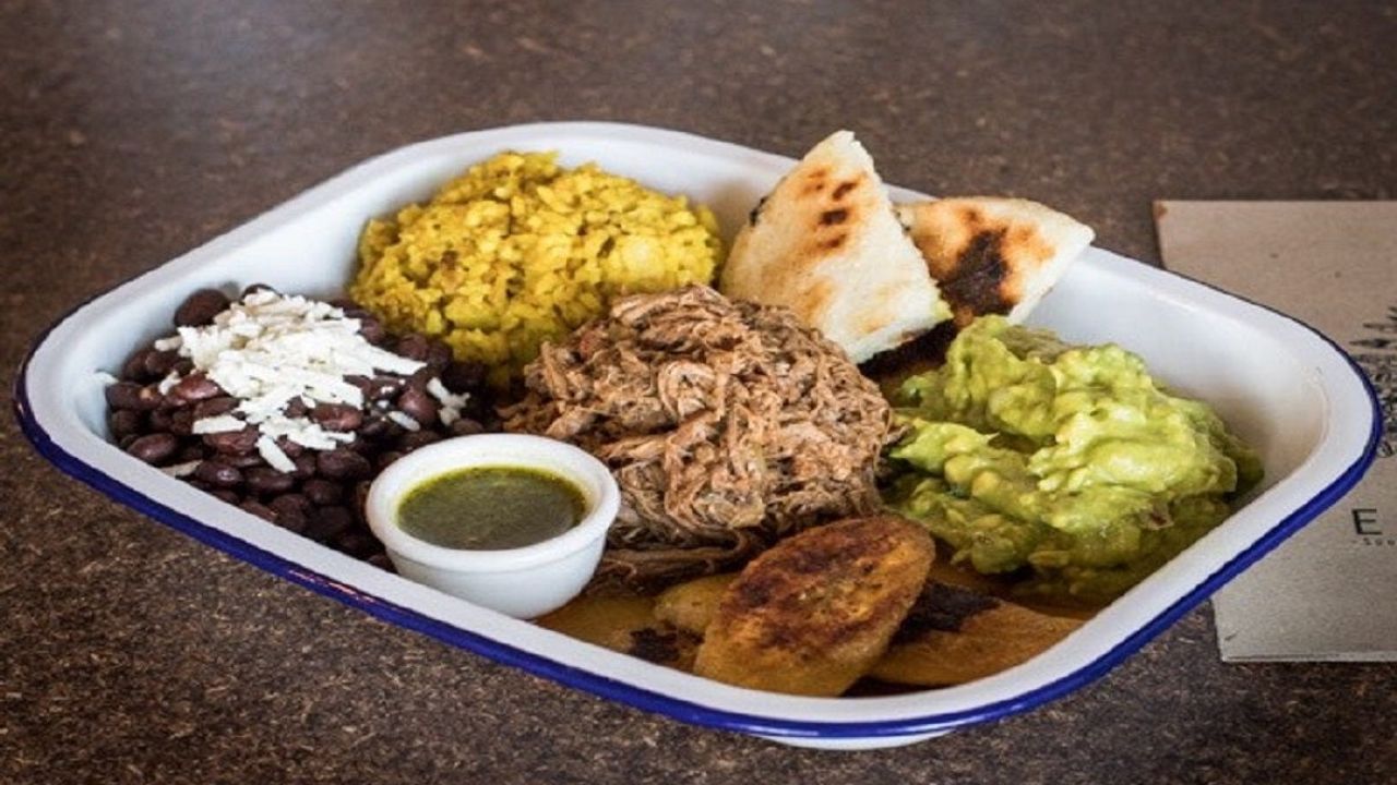 Shredded Beef, Guacamole and Salsa Verde Bowl