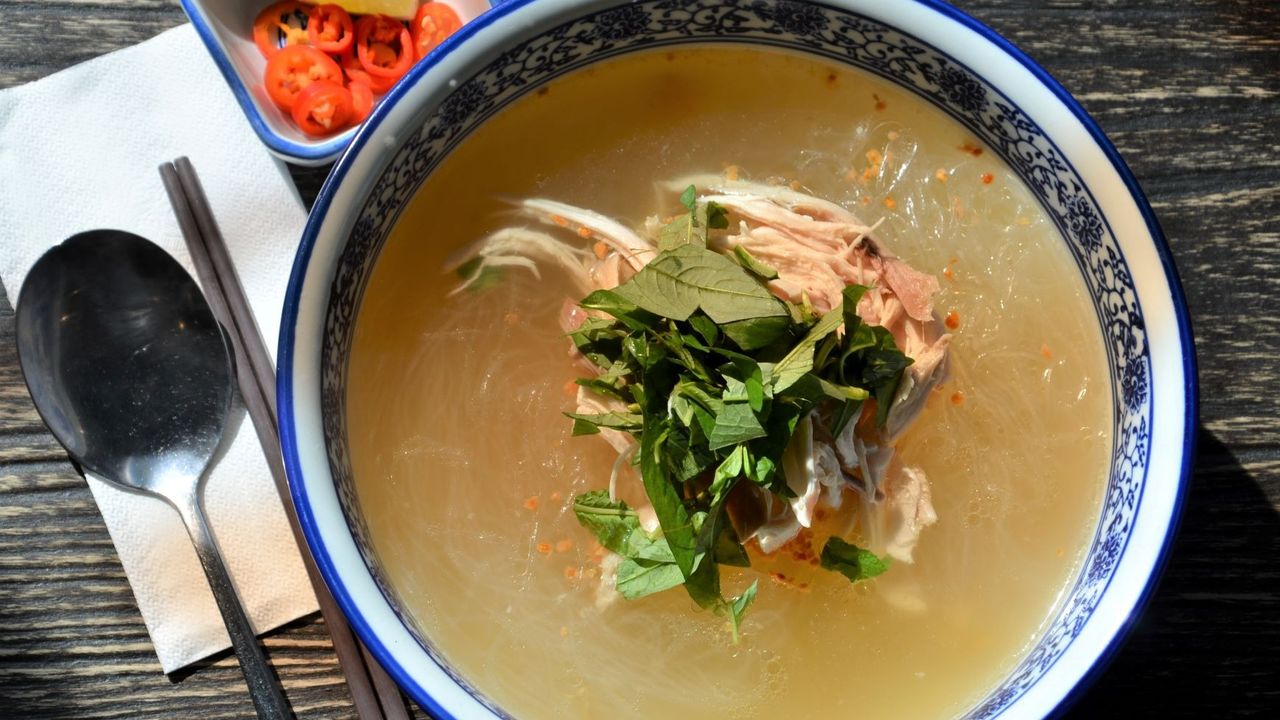 Shredded Chicken with Glass Noodle Soup