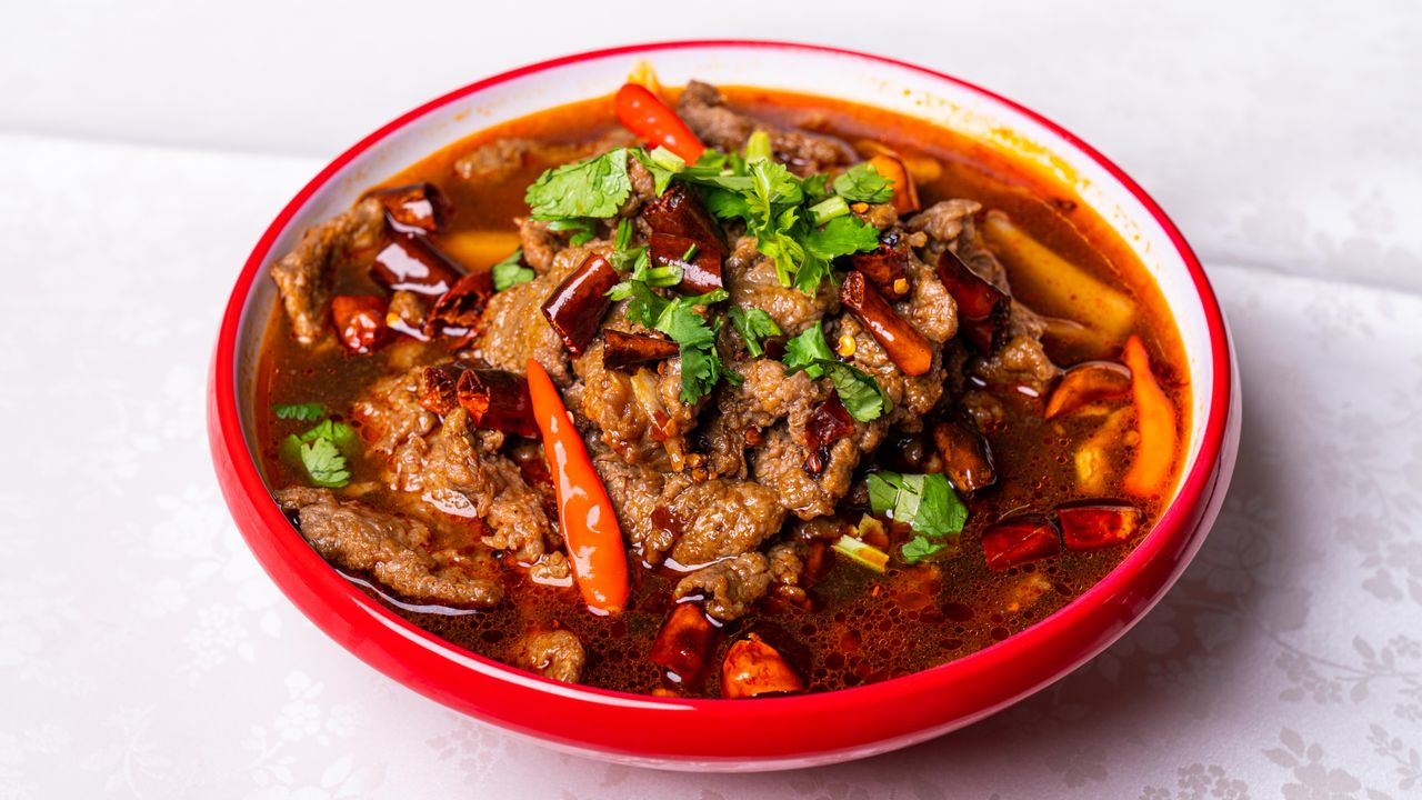 Szechuan Sliced Beef in Hot Chilli Oil