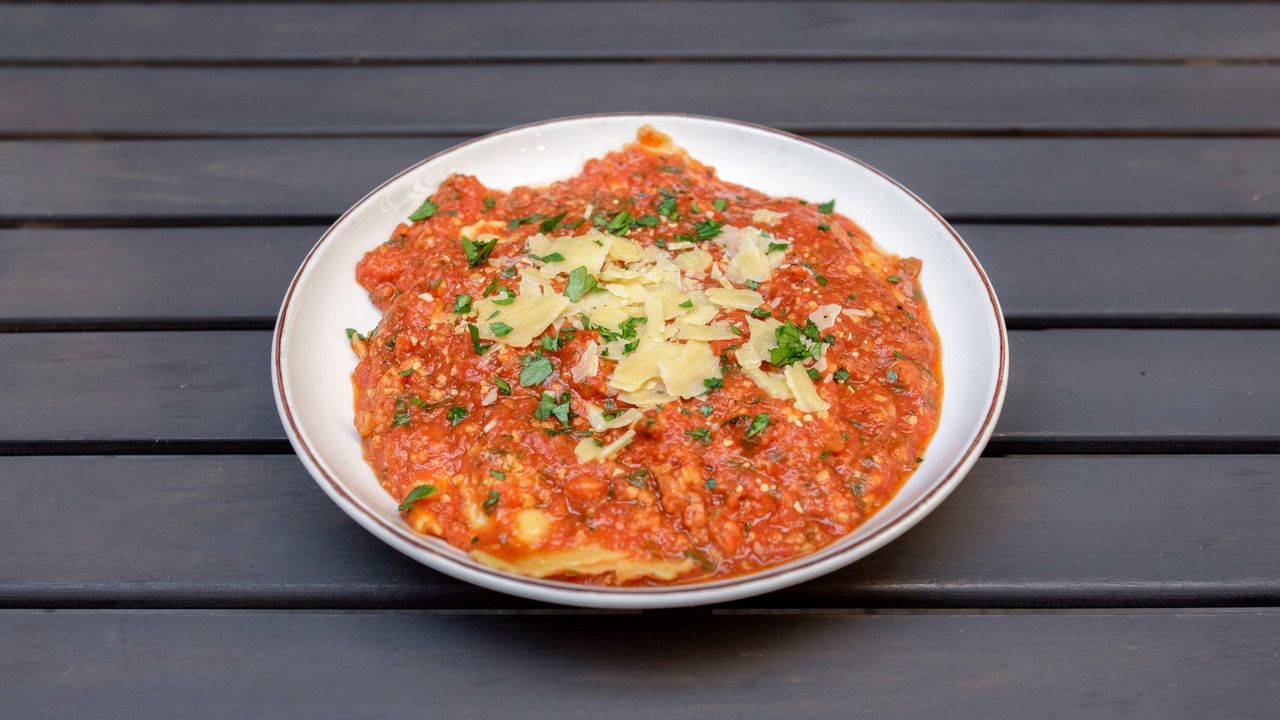 Beef Ravioli Bolognese