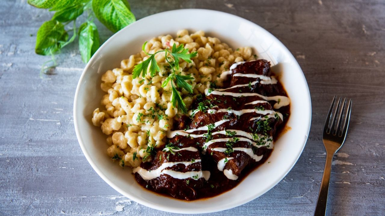 Veal-Goulash with 'Spätzle' - Kalbsgulasch mit Spätzle