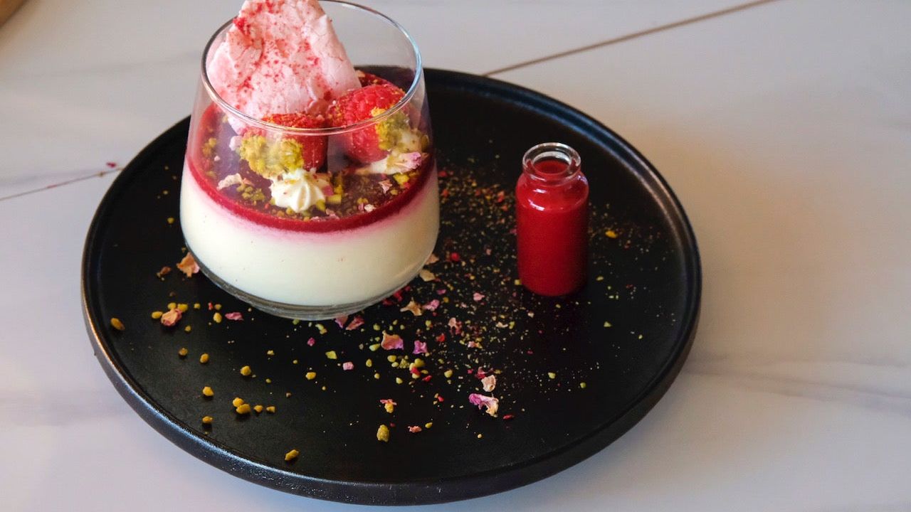 Rosewater and Vanilla Panna Cotta