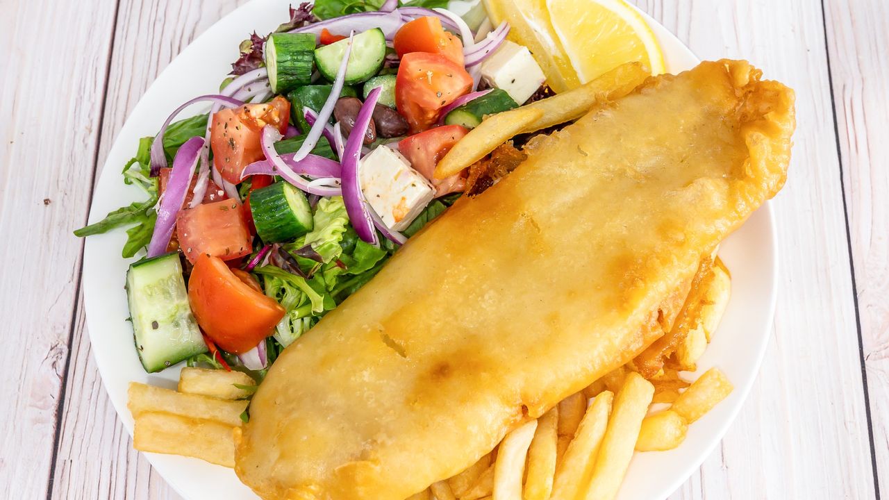 Fish with Salad
