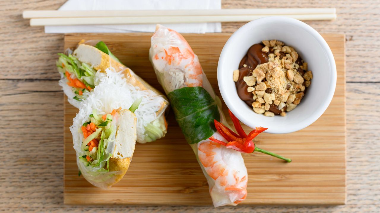Salt and Pepper Tofu Rice Paper Rolls (GF)