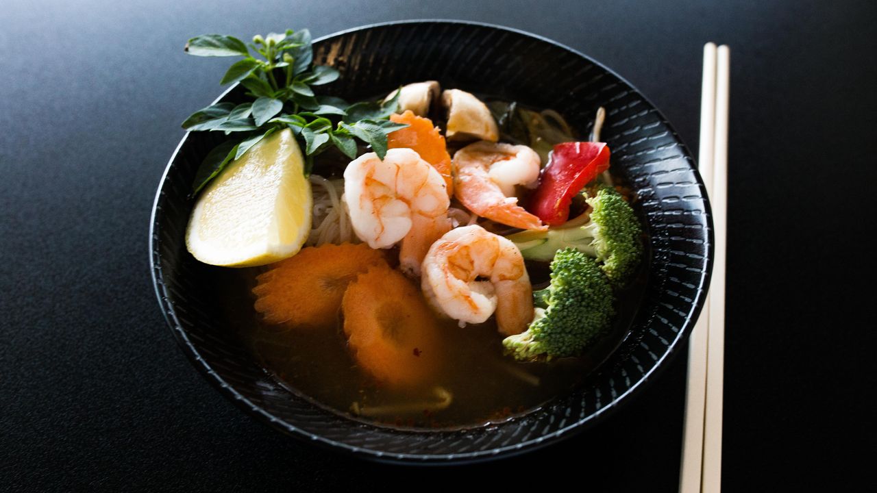 Prawns Tom Yum with Noodles