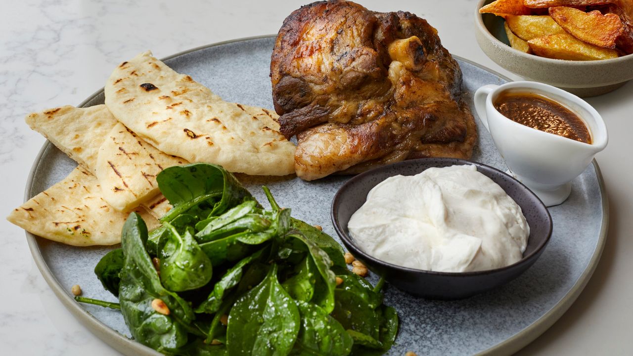 Slow Cooked Lamb Shoulder Meal
