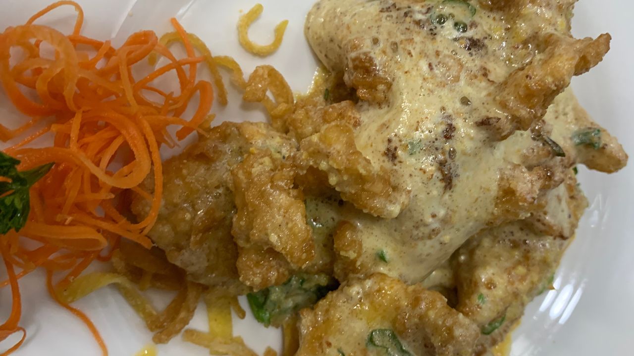 58. Squid with Salty Duck Egg Yolk