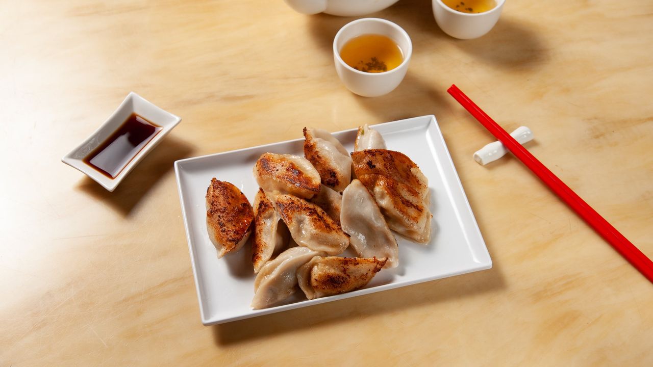 Fried Pork and Vegetable Dumplings
