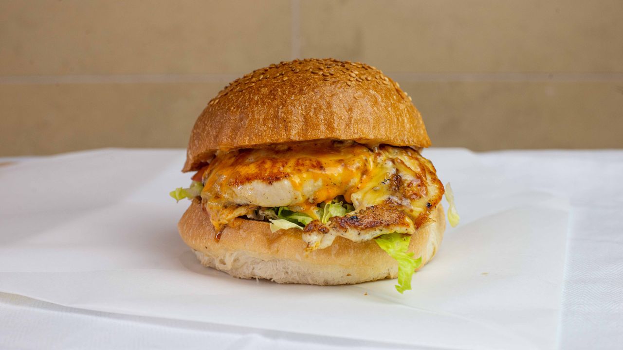 Il Chooko Chicken Burger on a Turkish Bun