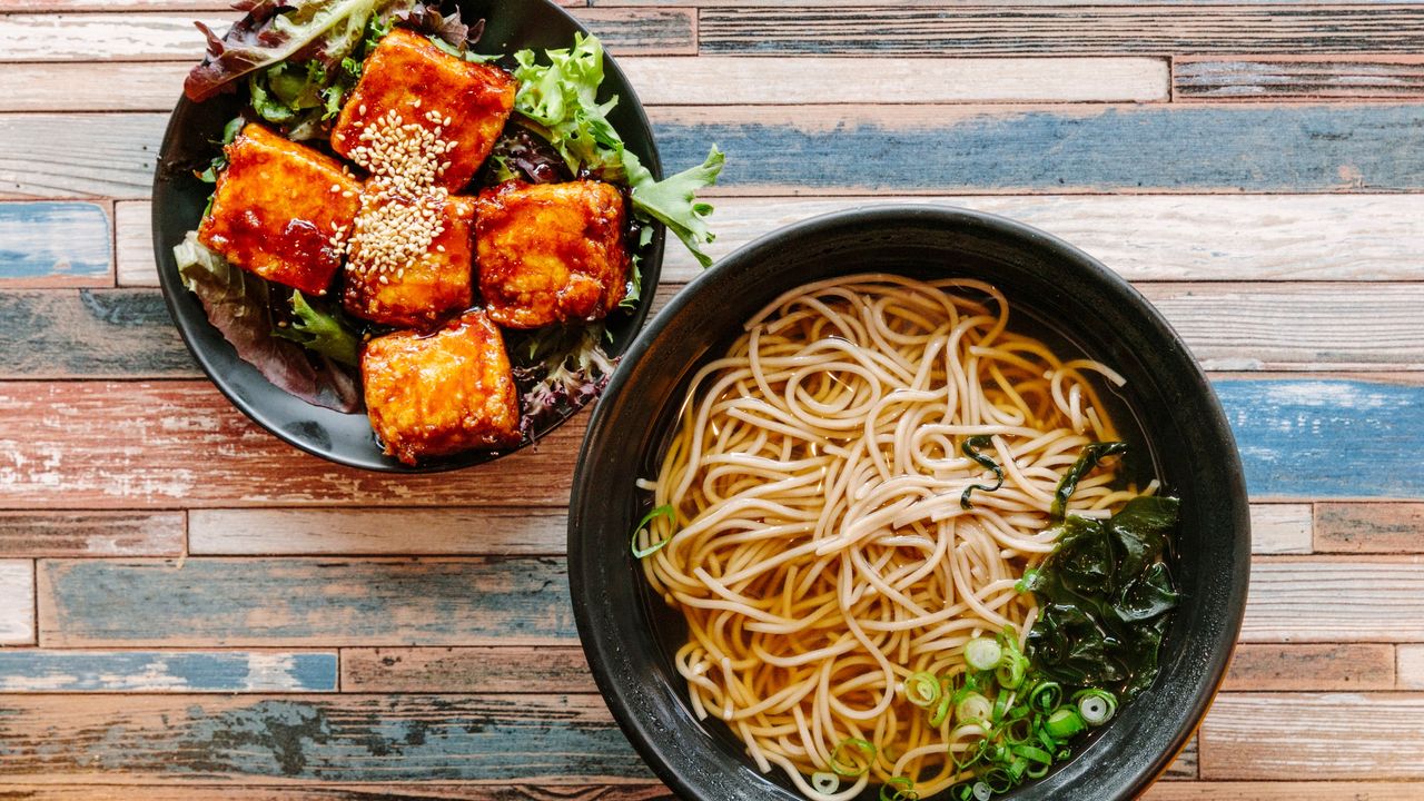 Teriyaki Tofu Soba Soup Noodle