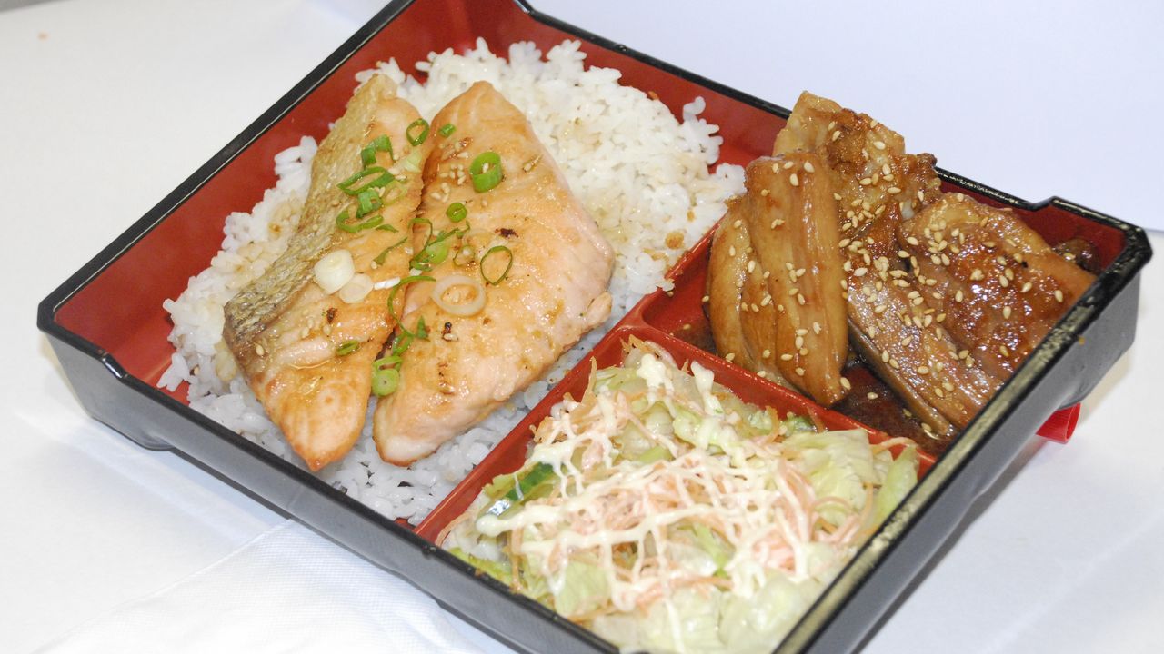 Grilled Salmon Bento