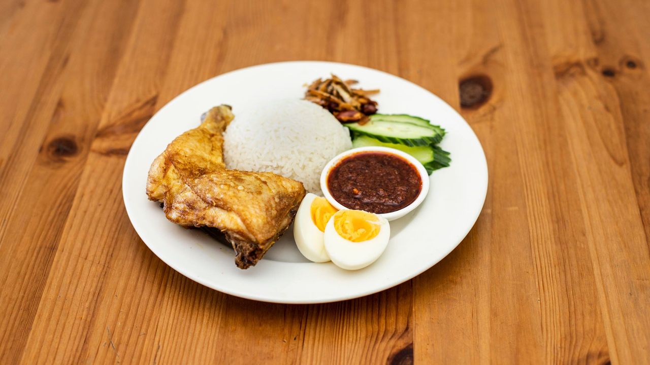 Nasi Lemak and Ayam Goreng
