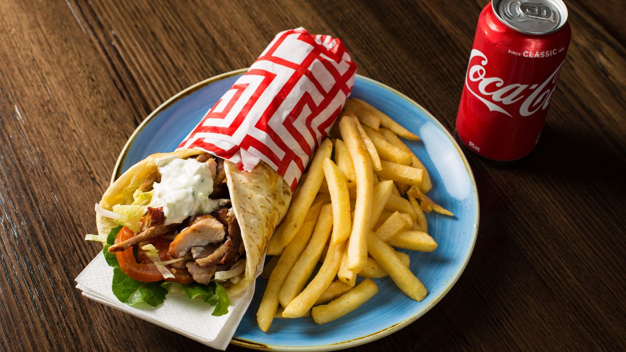 Mixed Giros Souvlaki Combo