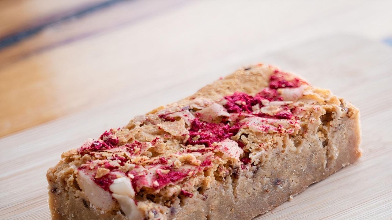 Raspberry and Macadamia Brownie