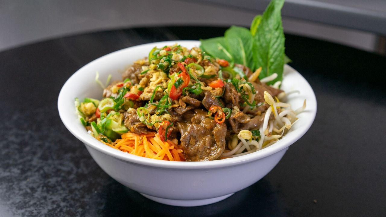 1. Noodle Salad with Lemongrass Beef