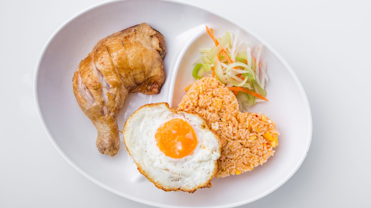 84. Crispy-Chicken with Tomato Rice