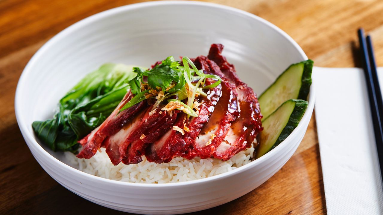 Roasted BBQ Pork on Rice
