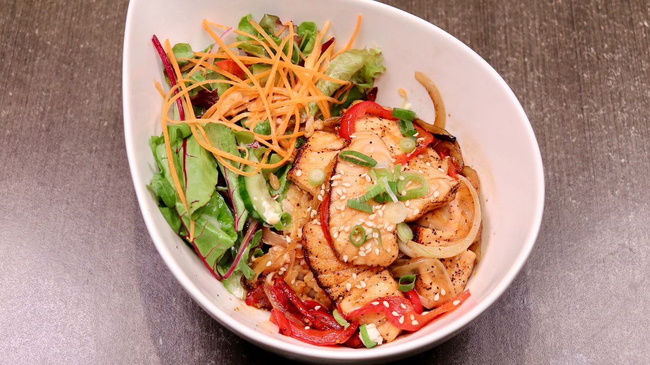 Teriyaki Salmon Rice Bowl