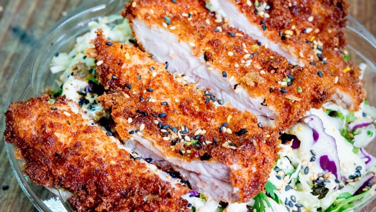 Chicken Katsu with Asian Slaw