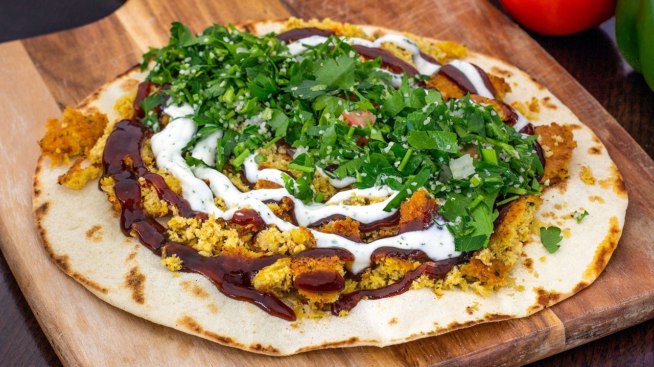 Vegetarian Homemade Falafel in a Wrap (V)