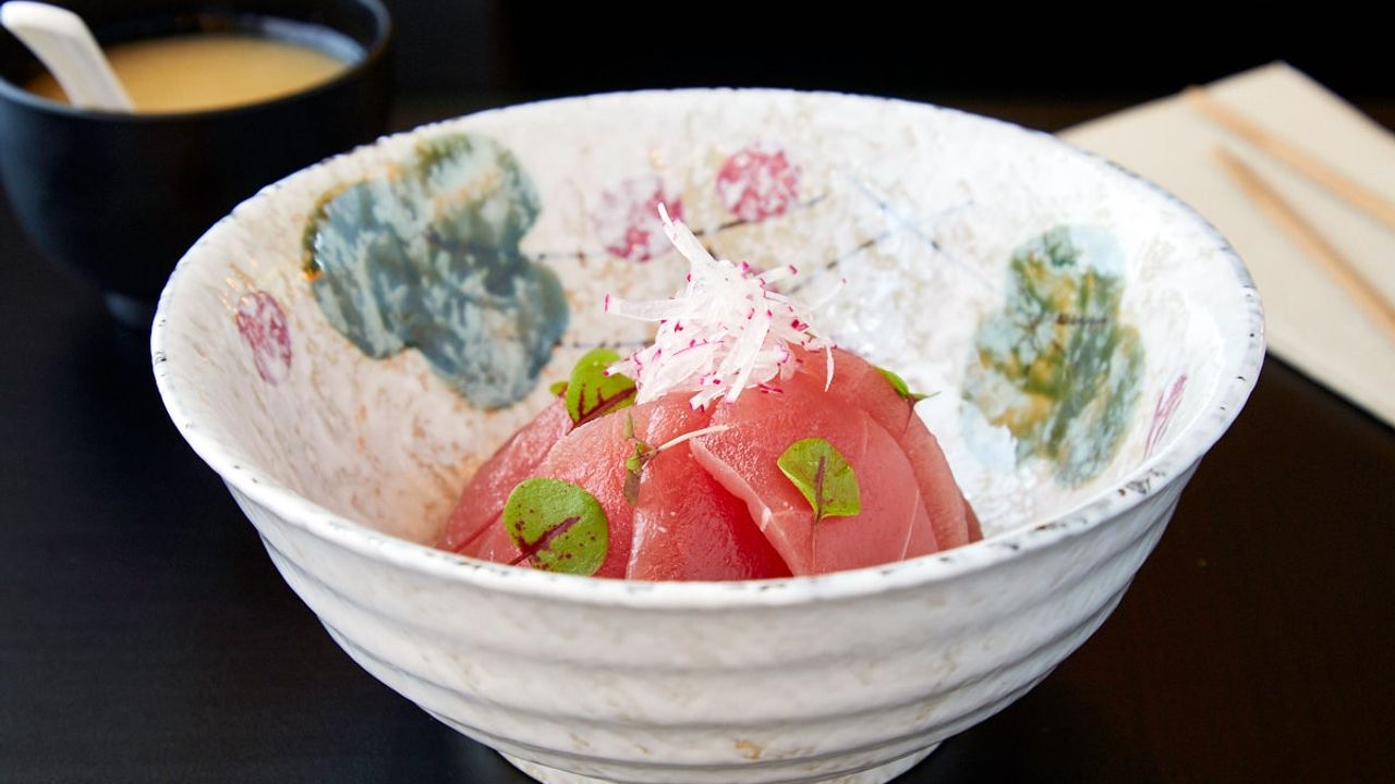 Mentai Fresh Tuna Bowl with Miso Soup