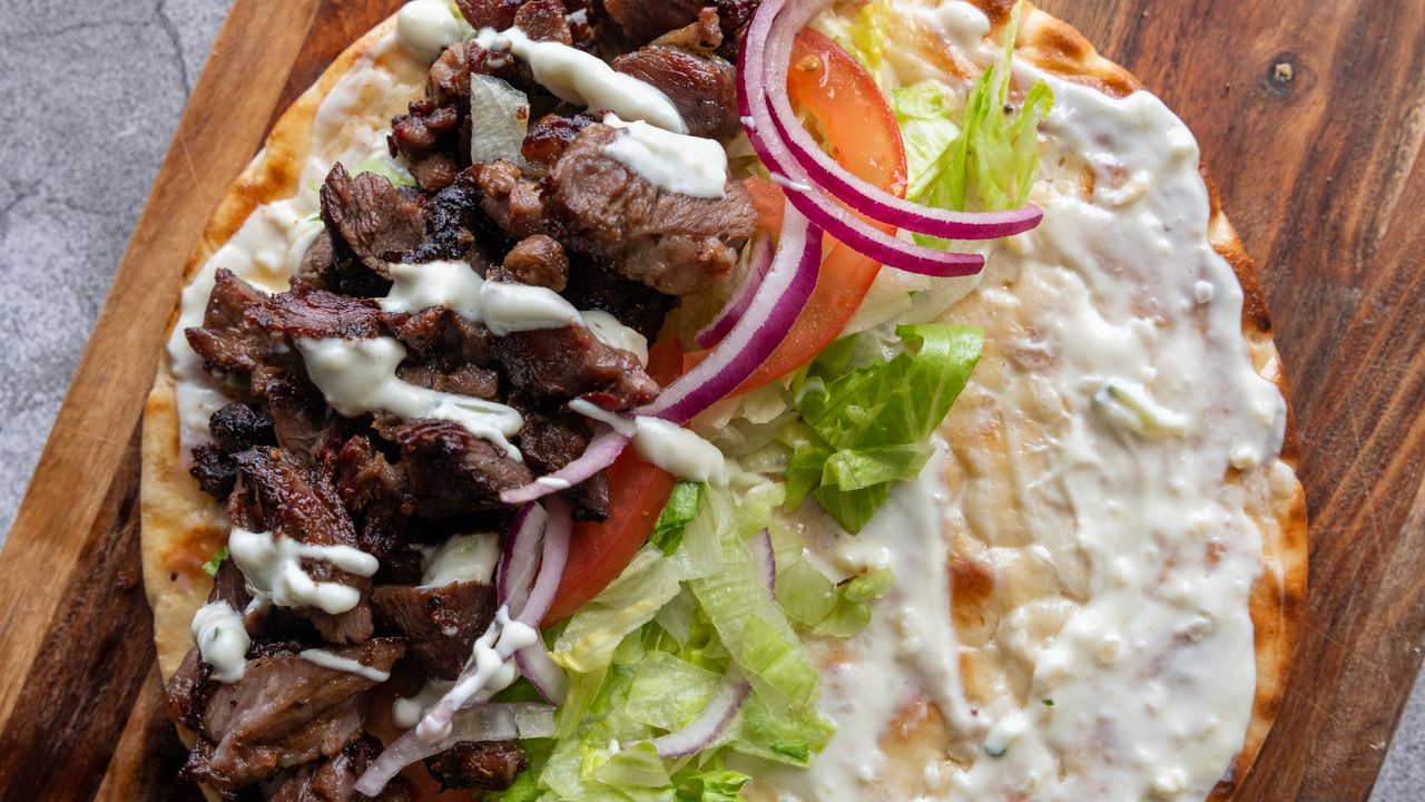 Lamb Souvlaki Wrap