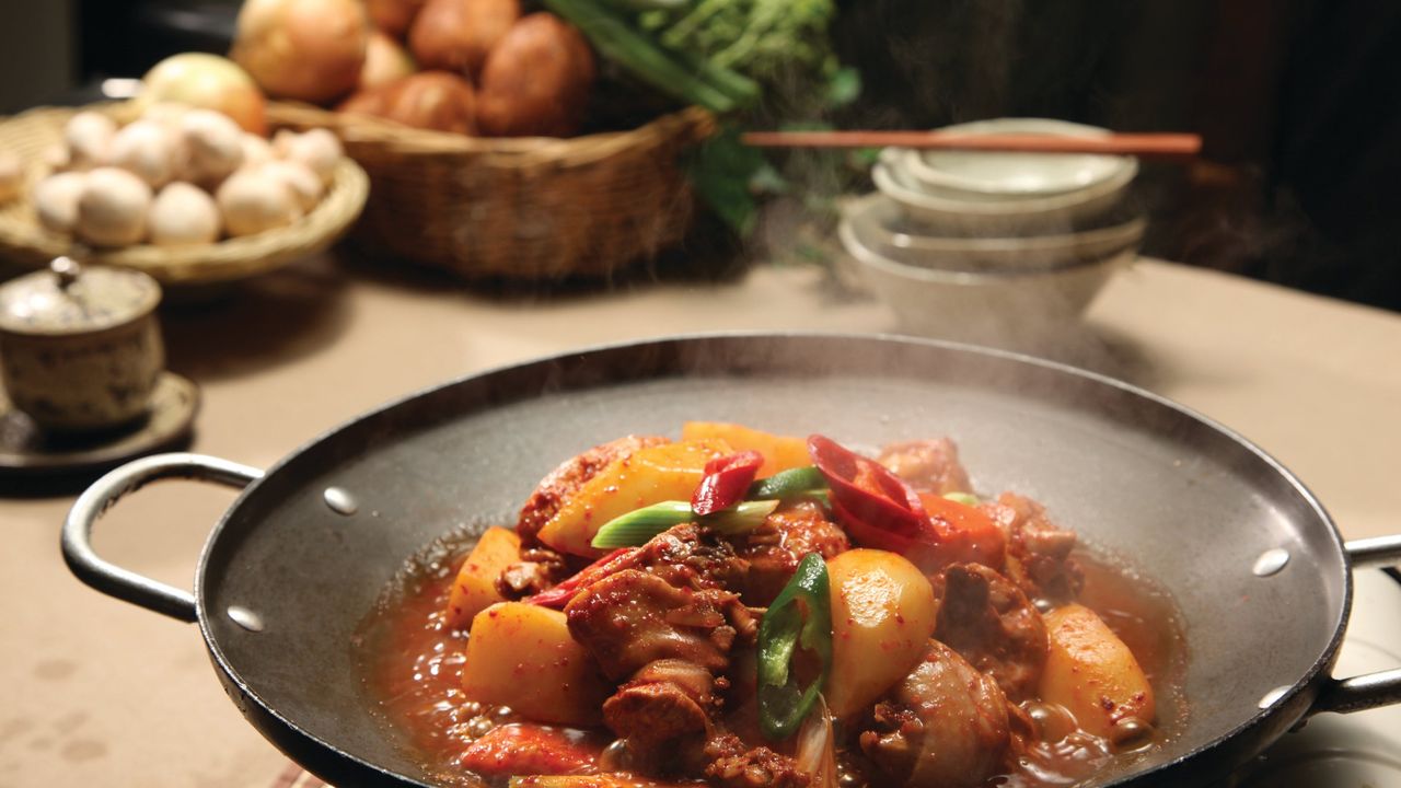 Spicy Chicken and Potato Hot Pot