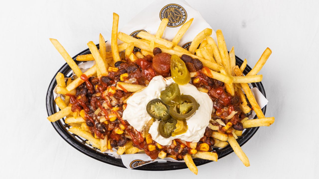 Vegetarian Chilli Cheese Fries
