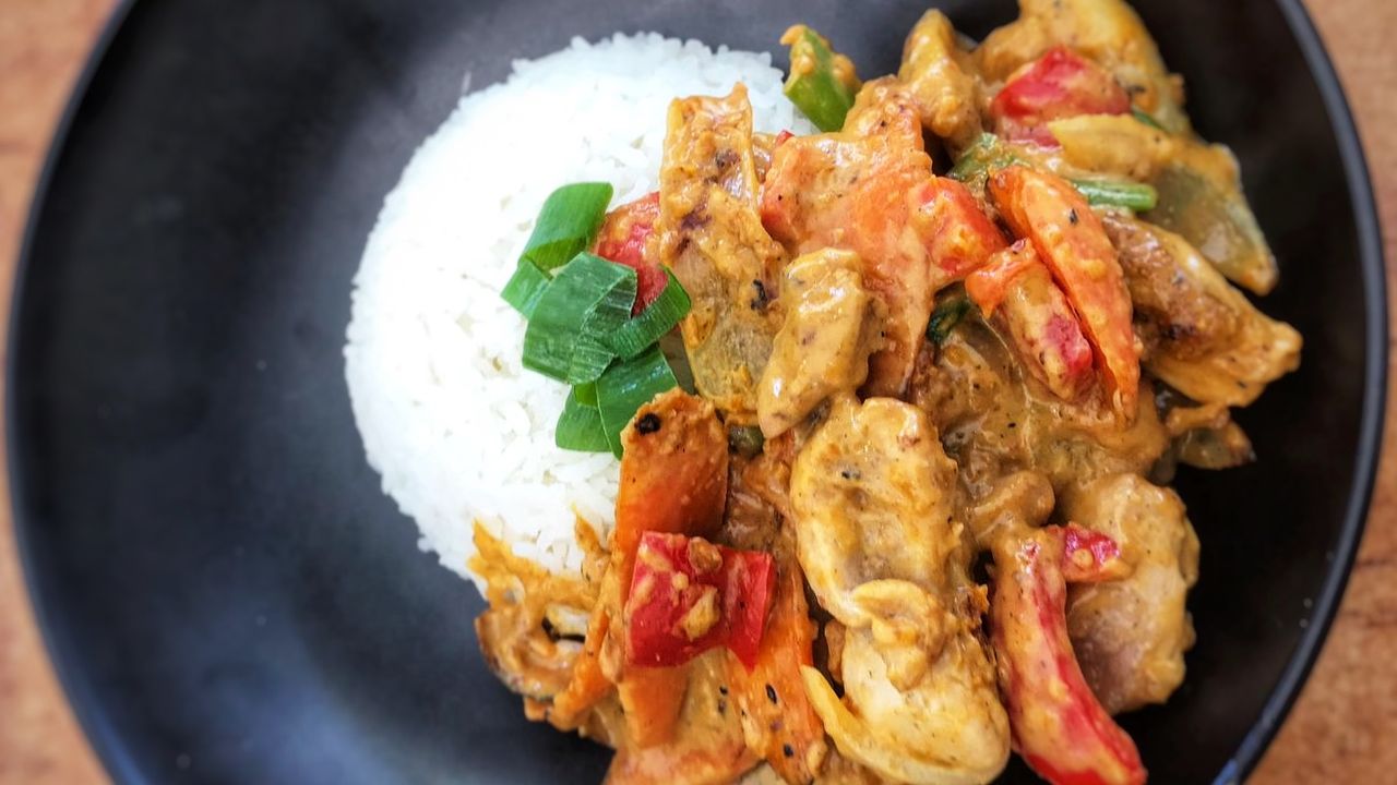 Satay Chicken with Rice