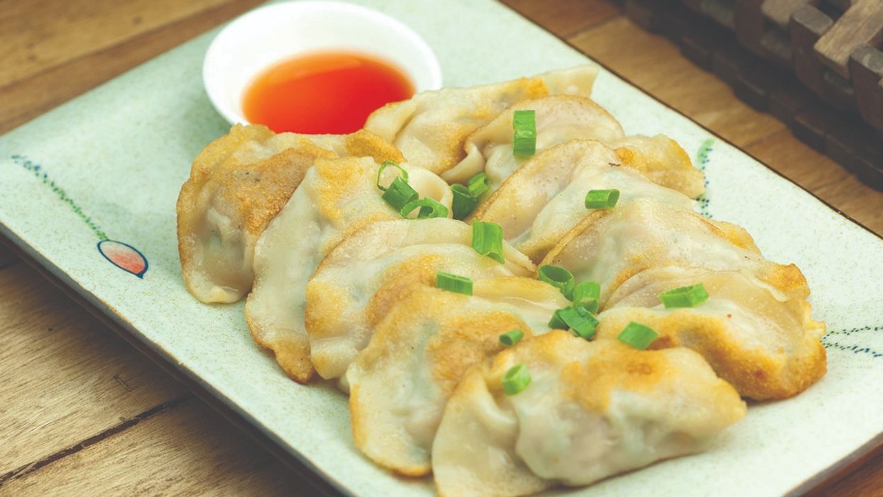 Pan Fried Pork Dumpling with chives (10 pcs)