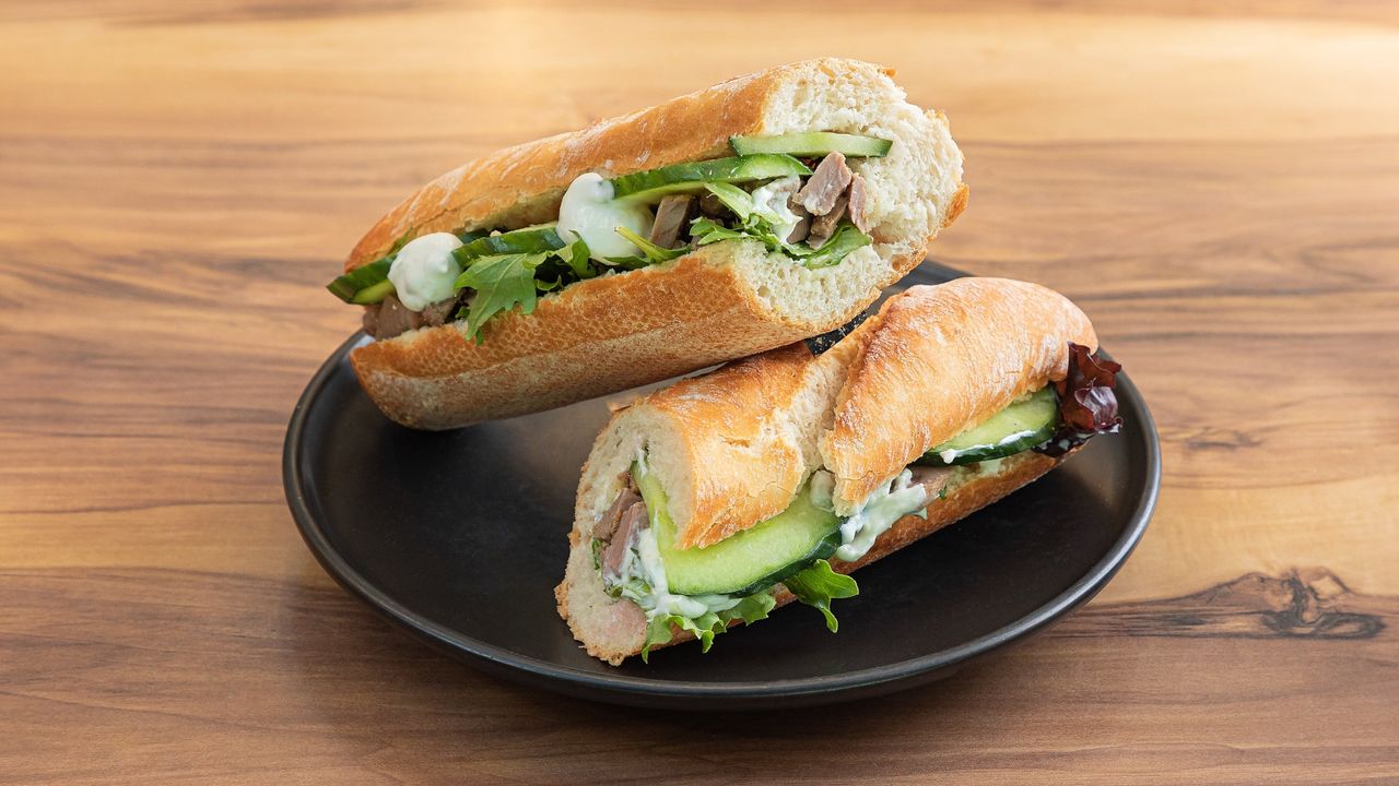 Diced Lamb, Cucumber and Lettuce with a Tzatziki Sauce