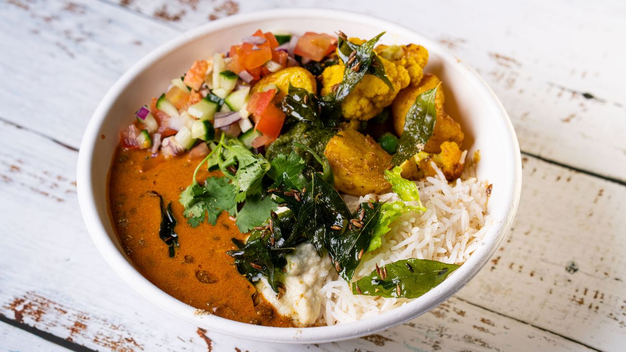Vegan Cauliflower and Pea Bowl