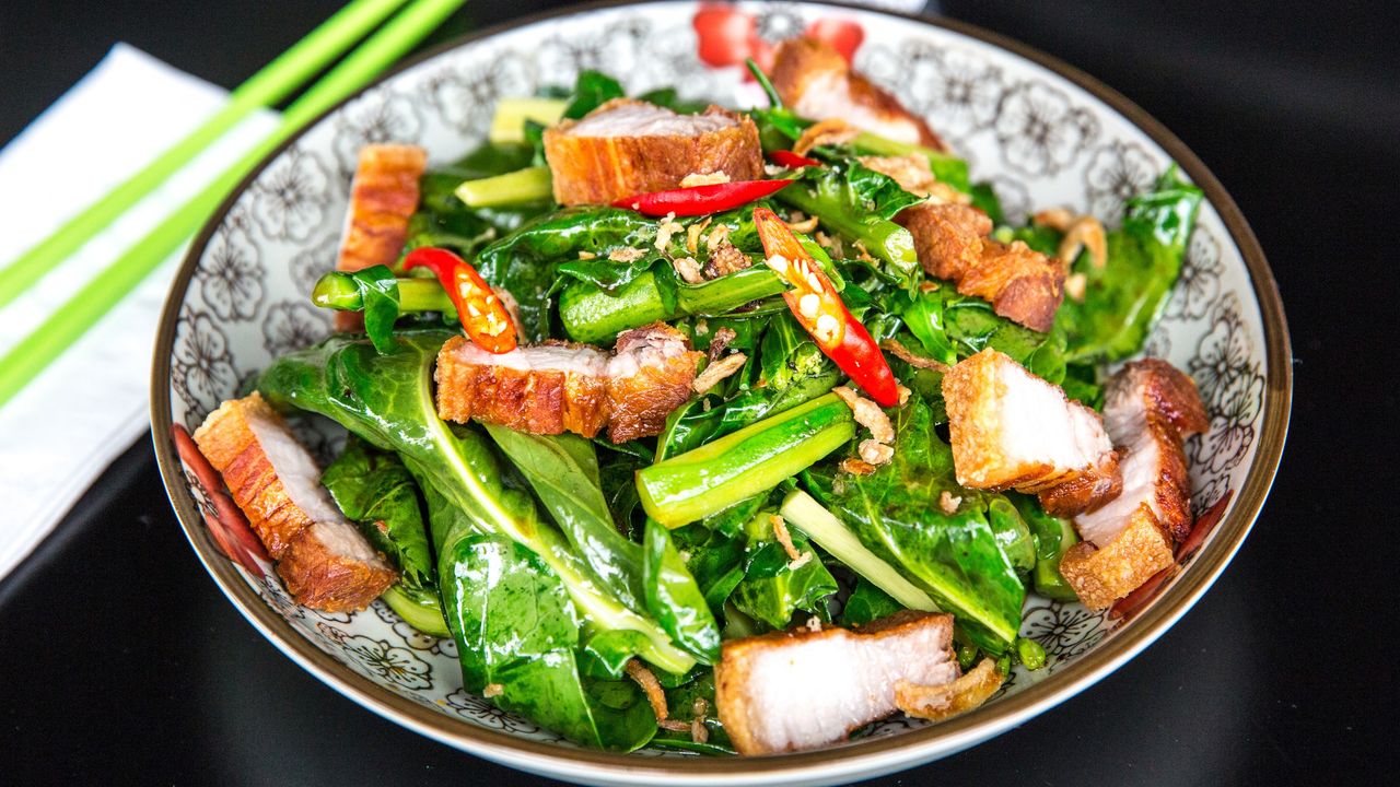Crispy Pork & Chinese Broccoli