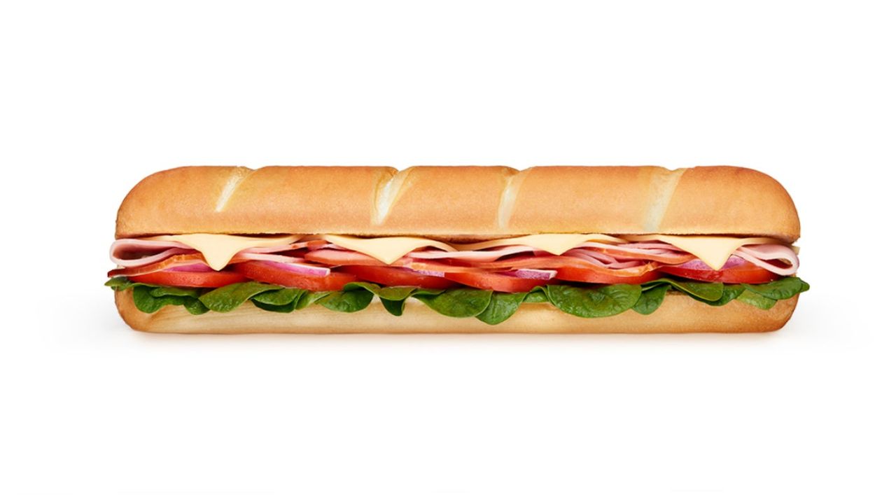 Ham, Tomato and Cheese Subway Breakfast Footlong