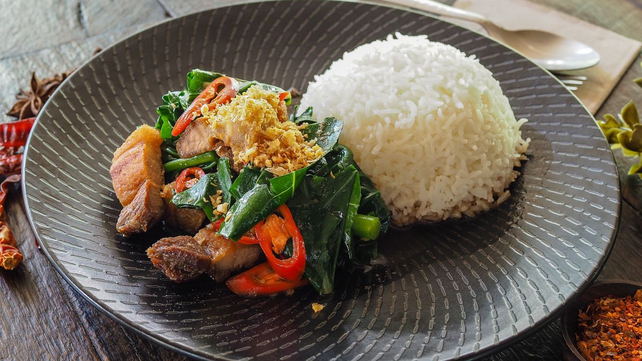 Crispy Pork w/ Asian Greens