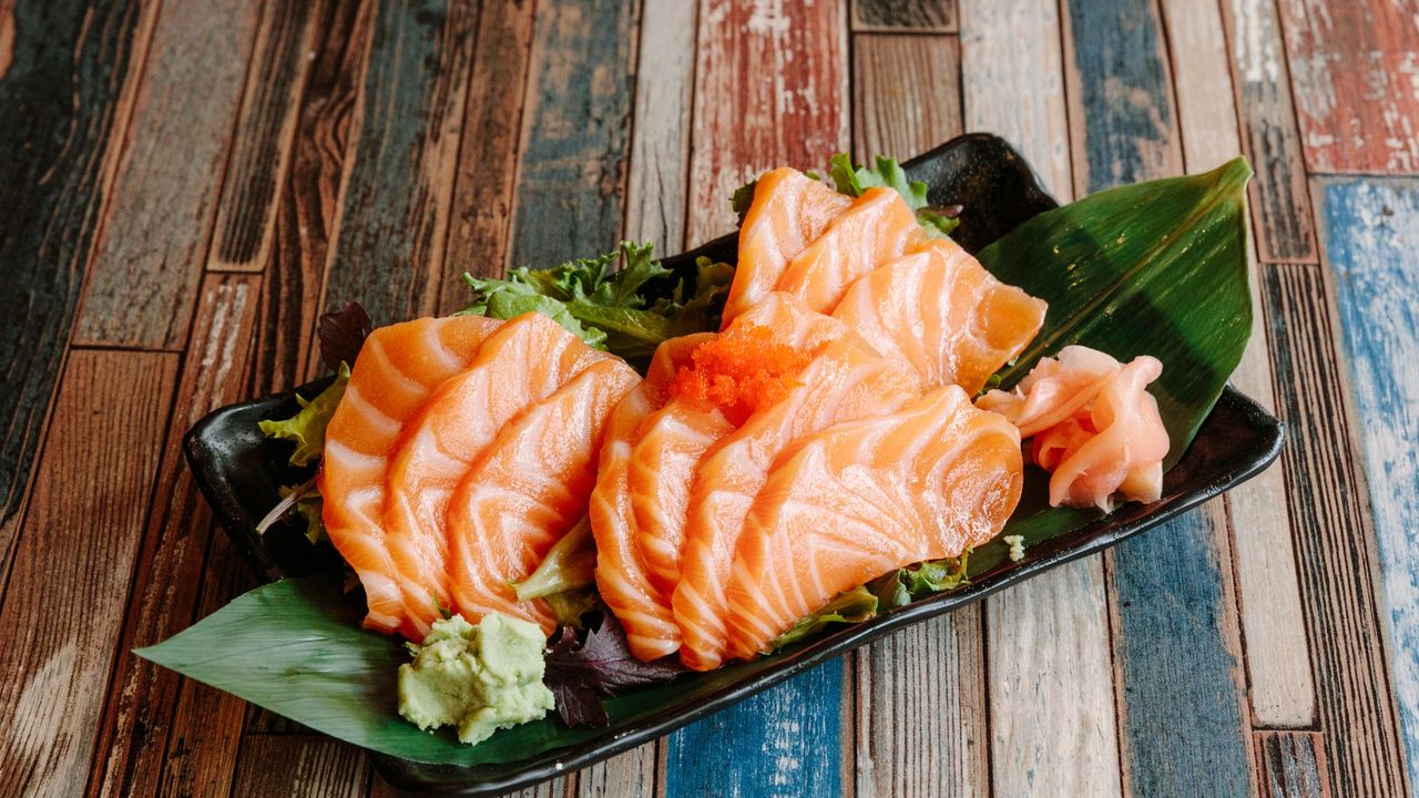 Salmon sashimi