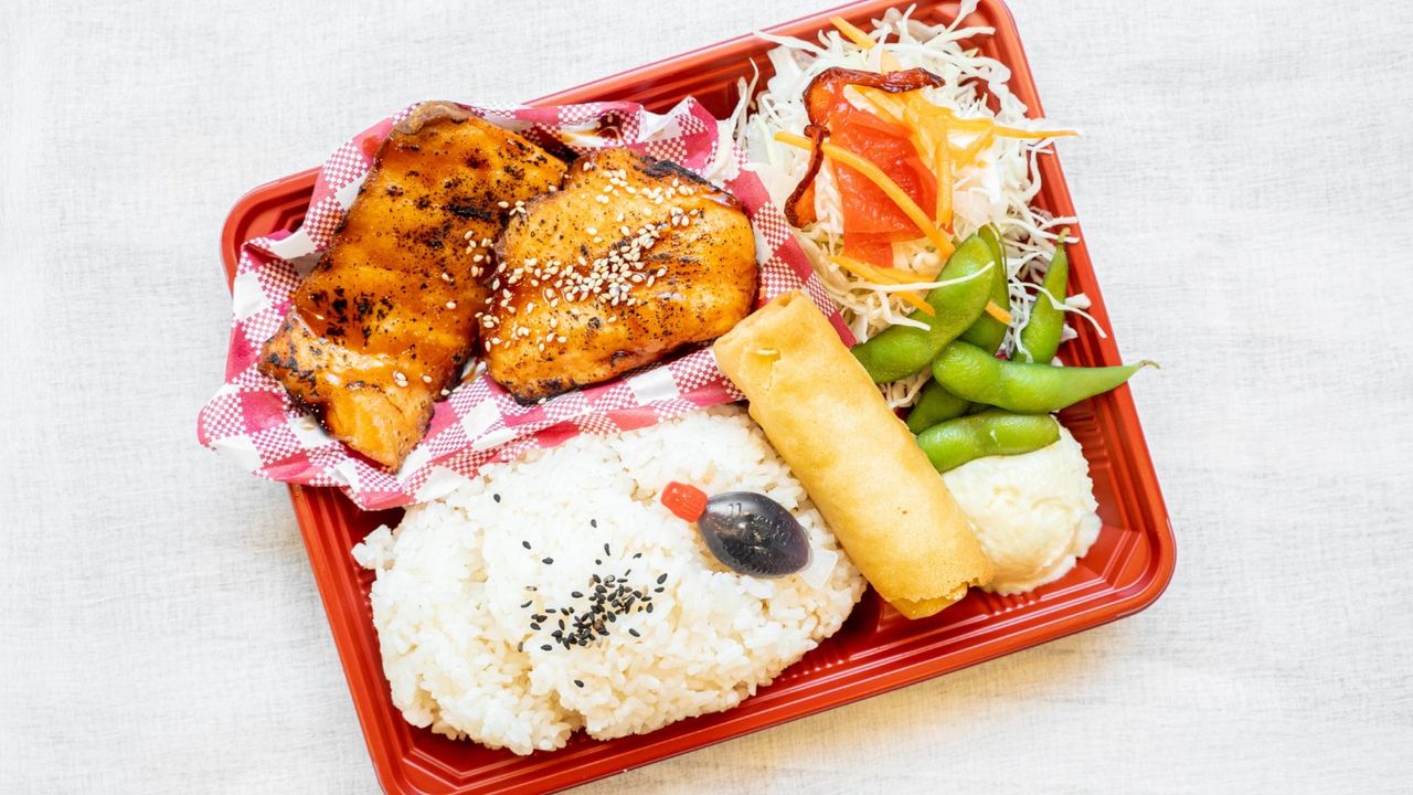 Grilled Salmon Bento Box