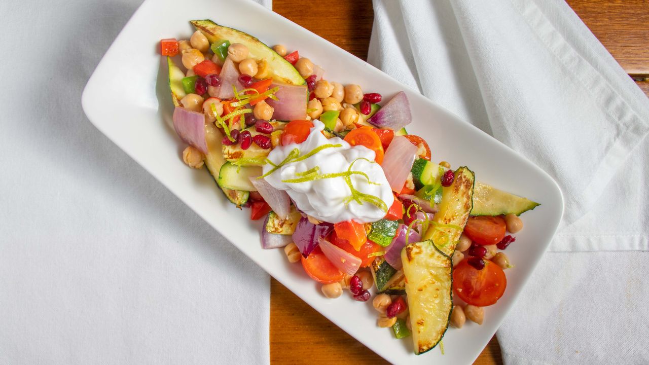 Grilled Zucchini & Chickpea Medley