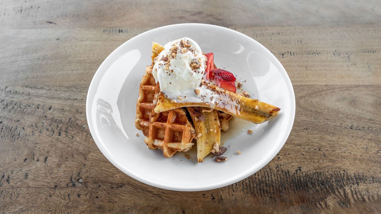 Waffles with Bacon and Maple