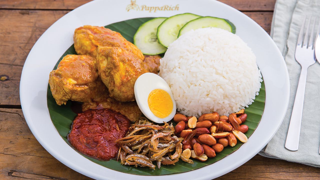 R07 Nasi Lemak with Curry Chicken