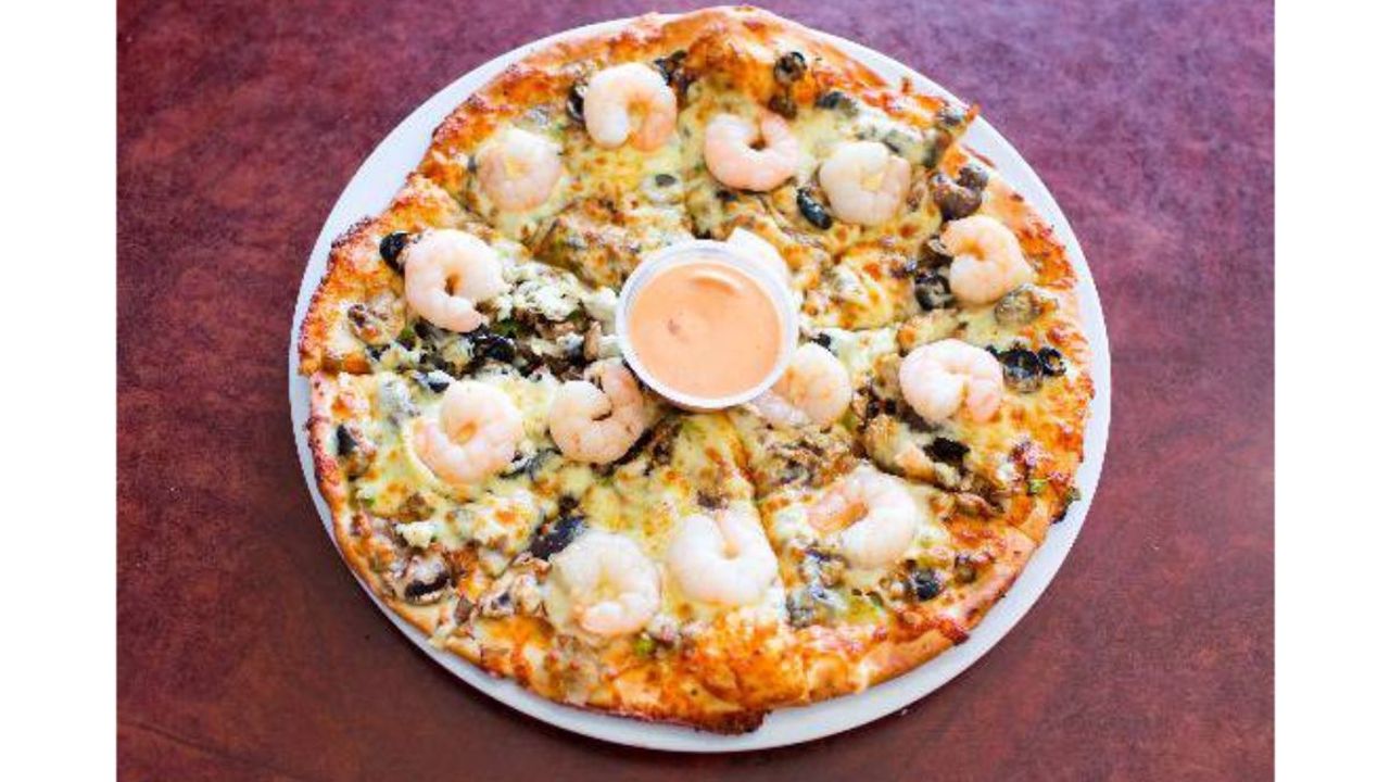 9" King Prawns Pizza