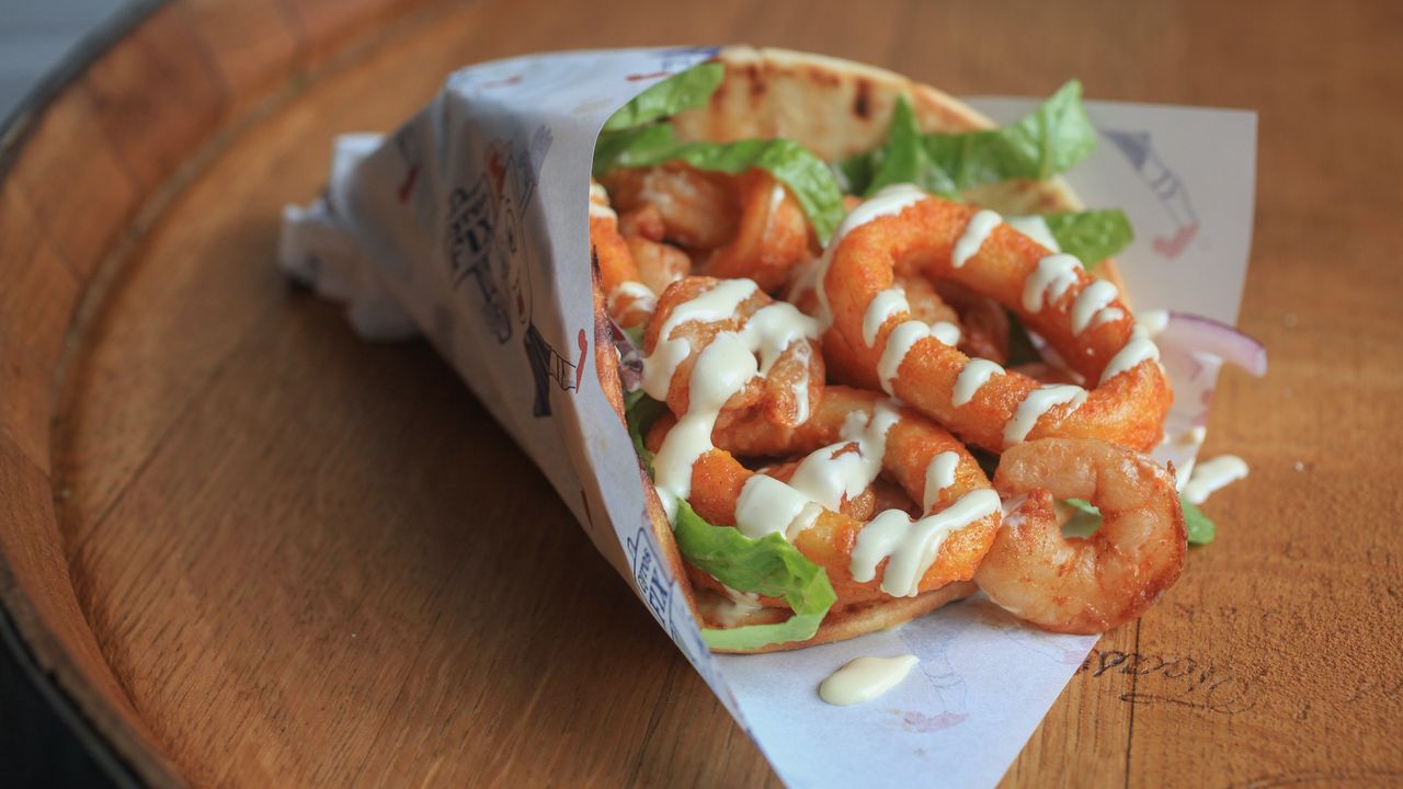 Prawn Calamari Gyros