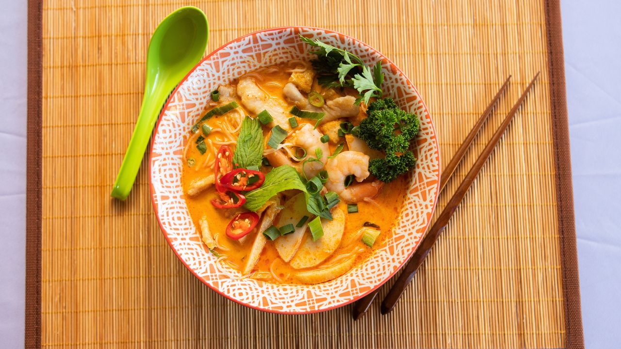 Seafood Laksa Noodle Soup