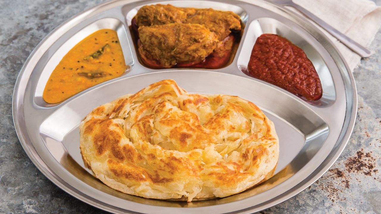 Roti Canai with Curry Chicken