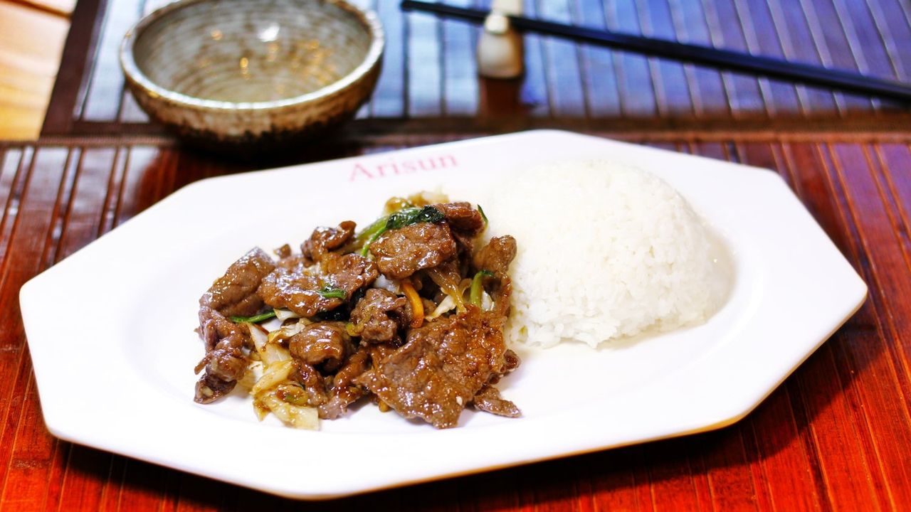 Korean Soy Beef with Rice