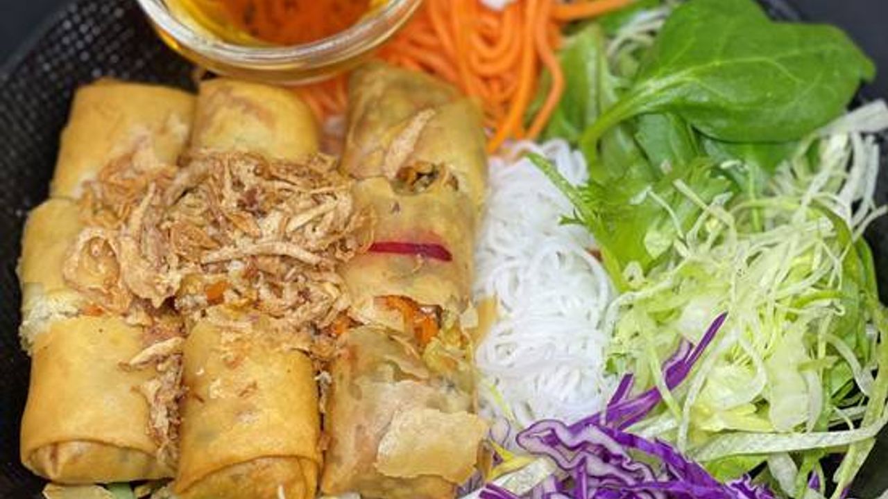 Veggies Spring Roll Rice Noodle Salad