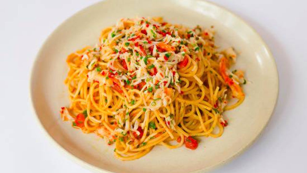 Spaghetti With Alaskan Crab Meat