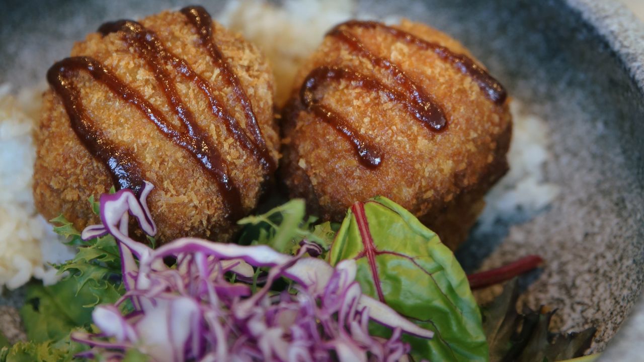 Beef Menchi Katsu Don