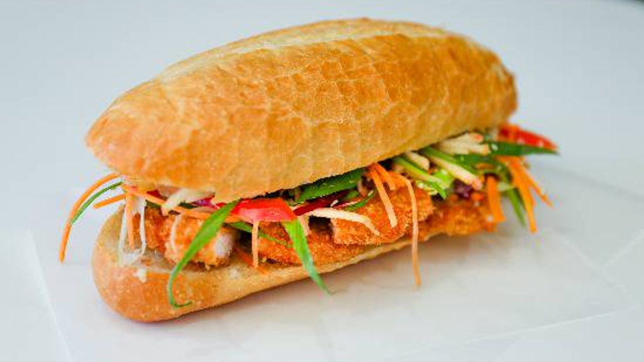 #9 Pork Schnitzel and Asian Slaw Roll